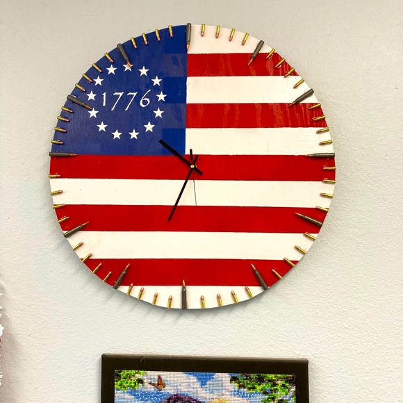 American flag clock